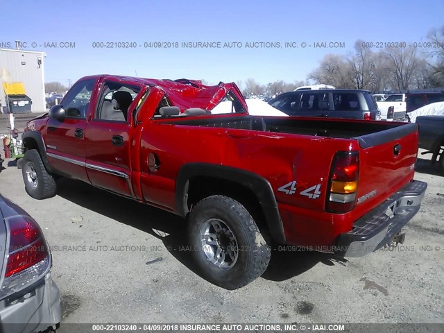 1GTGK23U54F248430 - 2004 GMC SIERRA K2500 CREW CAB RED photo 3