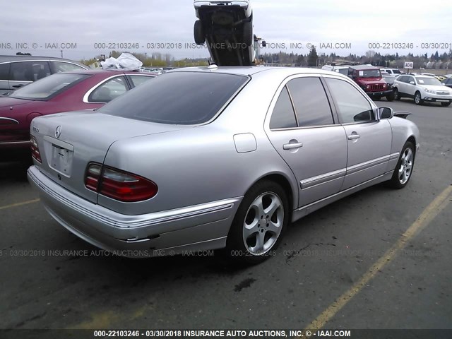 WDBJF70J72B466745 - 2002 MERCEDES-BENZ E 430 SILVER photo 4