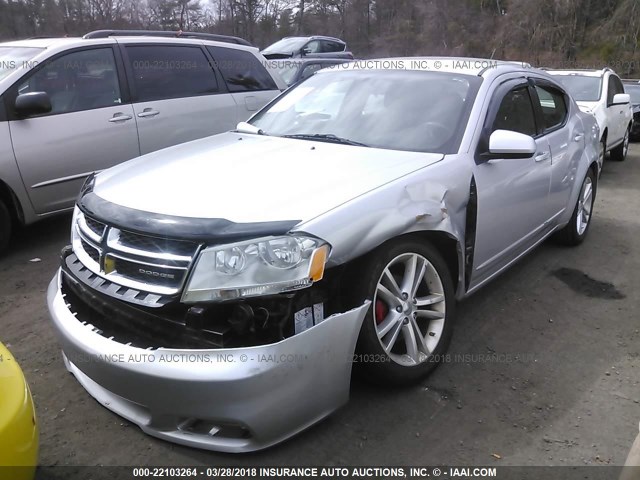 1B3BD1FG7BN587392 - 2011 DODGE AVENGER MAINSTREET SILVER photo 2