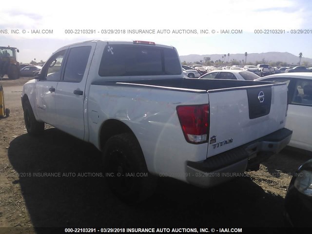 1N6AA07C59N301331 - 2009 NISSAN TITAN XE/SE/LE/PRO-4X WHITE photo 3