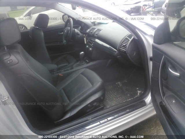 WBAUP7C51DVP25545 - 2013 BMW 128 I SILVER photo 5