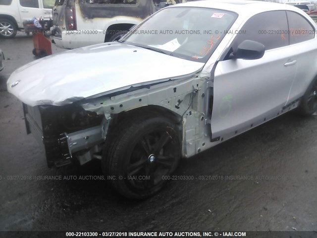 WBAUP7C51DVP25545 - 2013 BMW 128 I SILVER photo 6