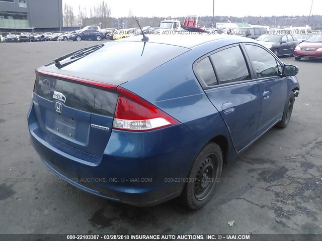 JHMZE2H55BS006936 - 2011 HONDA INSIGHT LX BLUE photo 4