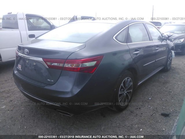 4T1BK1EB1GU235931 - 2016 TOYOTA AVALON XLE PLUS/PREMIUM/TOUR/LTD GRAY photo 4