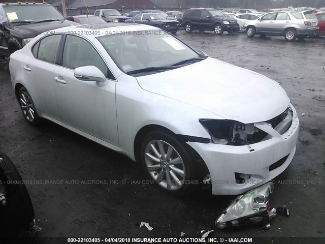 JTHCF5C20A5041401 - 2010 LEXUS IS 250 WHITE photo 1