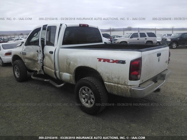 3D7KS28A37G839857 - 2007 DODGE RAM 2500 ST/SLT WHITE photo 3