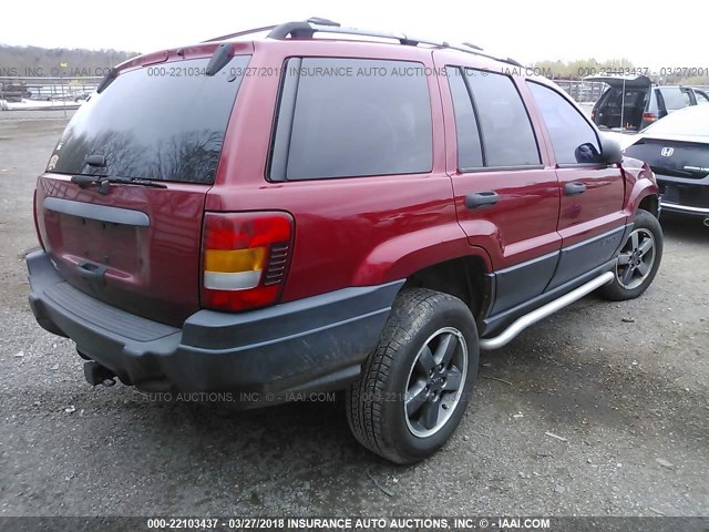 1J4GW48J34C228297 - 2004 JEEP GRAND CHEROKEE LAREDO/COLUMBIA/FREEDOM 红色 照片 4