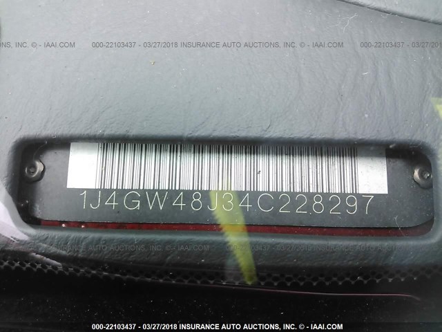 1J4GW48J34C228297 - 2004 JEEP GRAND CHEROKEE LAREDO/COLUMBIA/FREEDOM 红色 照片 9