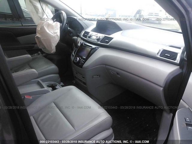 5FNRL5H62EB132450 - 2014 HONDA ODYSSEY EXL ნაცრისფერი ფოტო 5