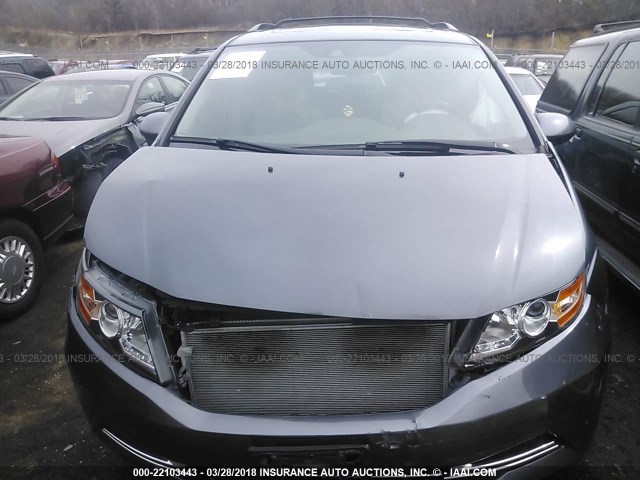 5FNRL5H62EB132450 - 2014 HONDA ODYSSEY EXL ნაცრისფერი ფოტო 6