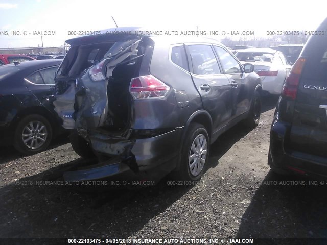 JN8AT2MV9GW137558 - 2016 NISSAN ROGUE S/SL/SV GRAY photo 4