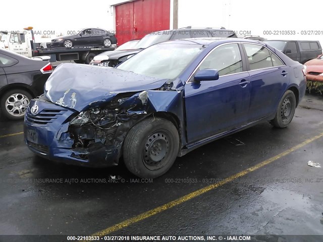 4T1BE46K57U018292 - 2007 TOYOTA CAMRY NEW GENERAT CE/LE/XLE/SE BLUE photo 2