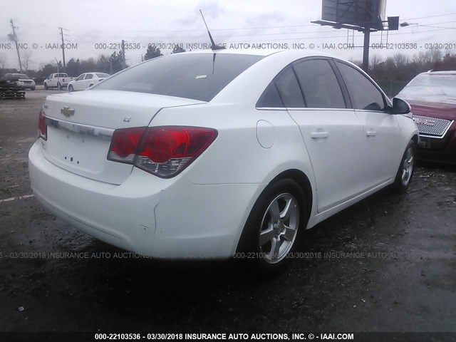 1G1PC5SB7E7103845 - 2014 CHEVROLET CRUZE LT WHITE photo 4