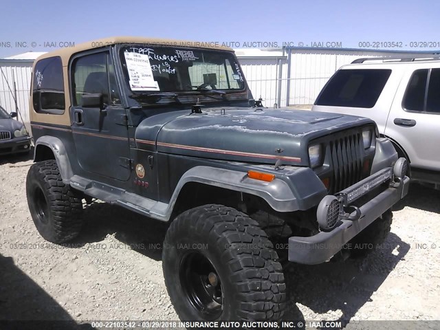 1J4FY49S5PP262882 - 1993 JEEP WRANGLER / YJ SAHARA GREEN photo 1