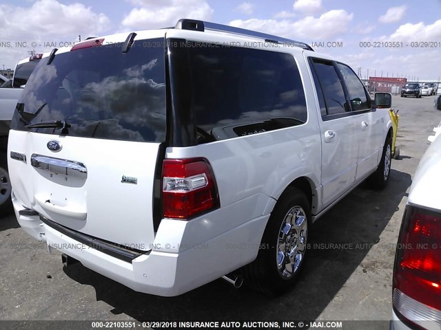 1FMJK1K52DEF36689 - 2013 FORD EXPEDITION EL LIMITED WHITE photo 4