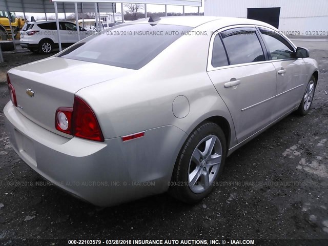 1G1ZB5E00CF278348 - 2012 CHEVROLET MALIBU LS 金色 照片 4