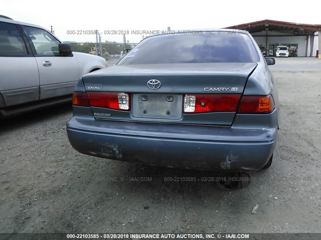 4T1BG22K41U819601 - 2001 TOYOTA CAMRY CE/LE/XLE BLUE photo 6