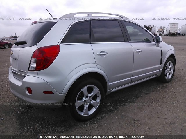 3GNAL4EK0DS621905 - 2013 CHEVROLET CAPTIVA LTZ SILVER photo 4