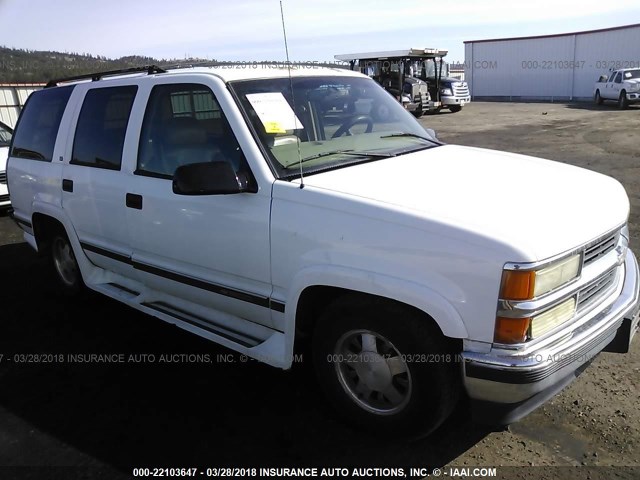 1GNEC13RXVJ441222 - 1997 CHEVROLET TAHOE C1500 WHITE photo 1