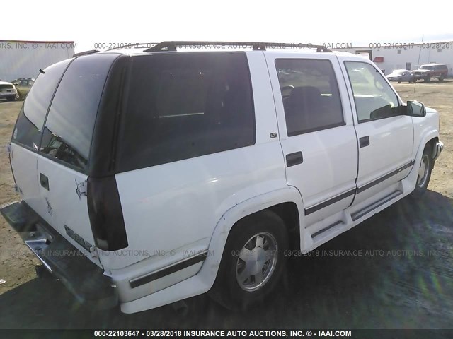 1GNEC13RXVJ441222 - 1997 CHEVROLET TAHOE C1500 WHITE photo 4