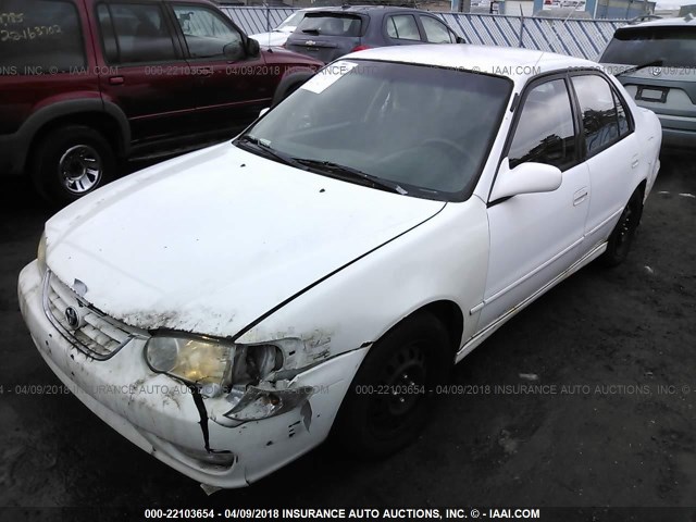 1NXBR12E92Z640390 - 2002 TOYOTA COROLLA CE/LE/S WHITE photo 2