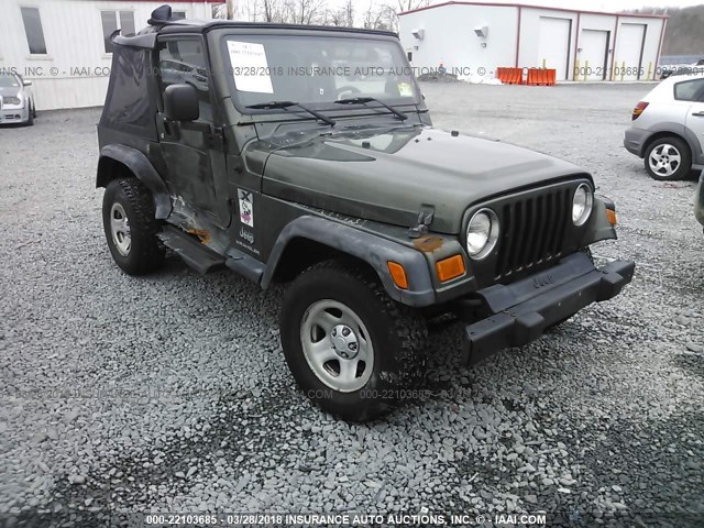 1J4FA39S86P734473 - 2006 JEEP WRANGLER X GREEN photo 1