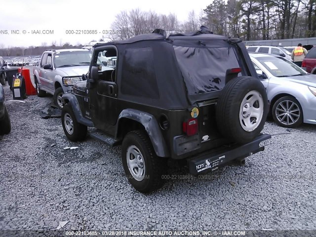 1J4FA39S86P734473 - 2006 JEEP WRANGLER X GREEN photo 3