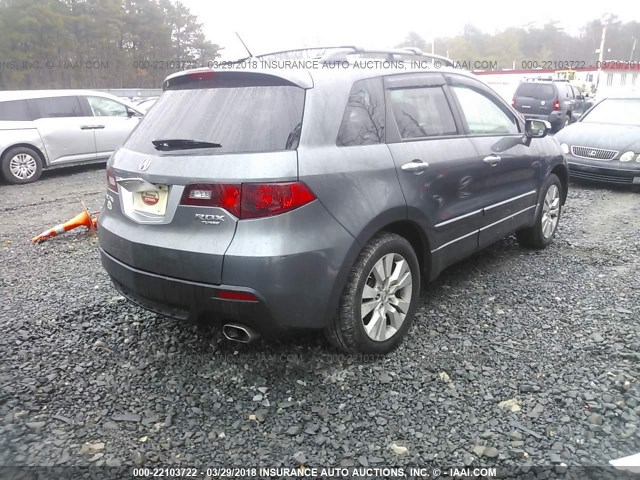 5J8TB2H57BA001874 - 2011 ACURA RDX TECHNOLOGY GRAY photo 4