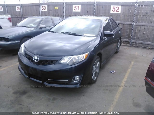 4T1BK1FK9CU006809 - 2012 TOYOTA CAMRY SE/XLE Dark Blue photo 2