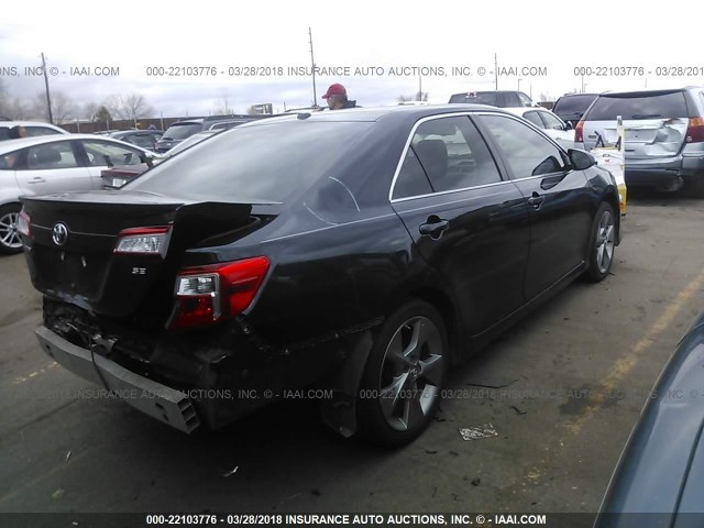 4T1BK1FK9CU006809 - 2012 TOYOTA CAMRY SE/XLE Dark Blue photo 4