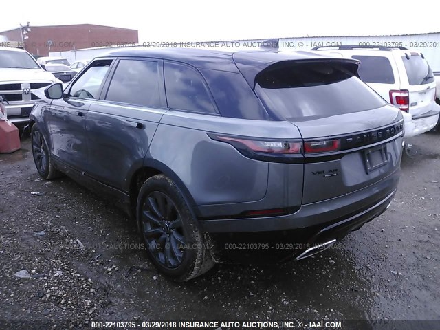 SALYL2RV8JA741831 - 2018 LAND ROVER RANGE ROVER VELAR R-DYNAMIC SE GRAY photo 3