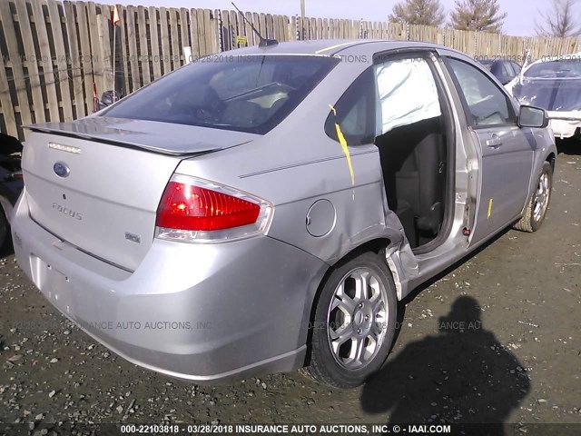 1FAHP36N79W218598 - 2009 FORD FOCUS SES SILVER photo 4