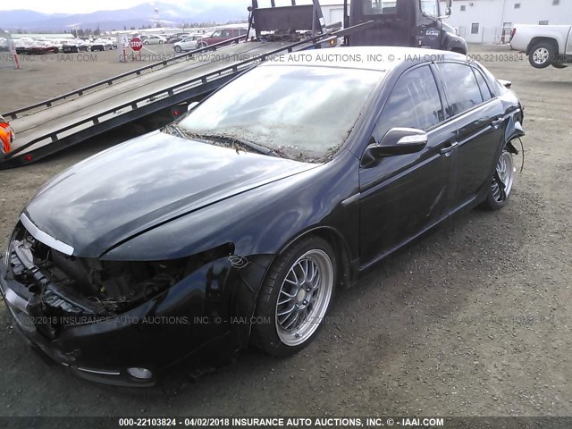 19UUA66238A034791 - 2008 ACURA TL BLACK photo 2