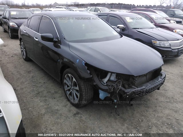 1HGCR2F53FA103936 - 2015 HONDA ACCORD SPORT Қара фото 1