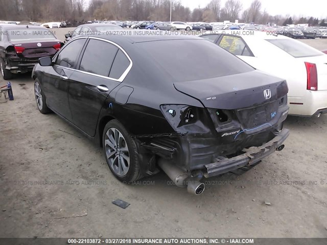1HGCR2F53FA103936 - 2015 HONDA ACCORD SPORT Қара фото 3