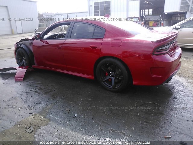 2C3CDXL99HH669318 - 2017 DODGE CHARGER SRT HELLCAT RED photo 3