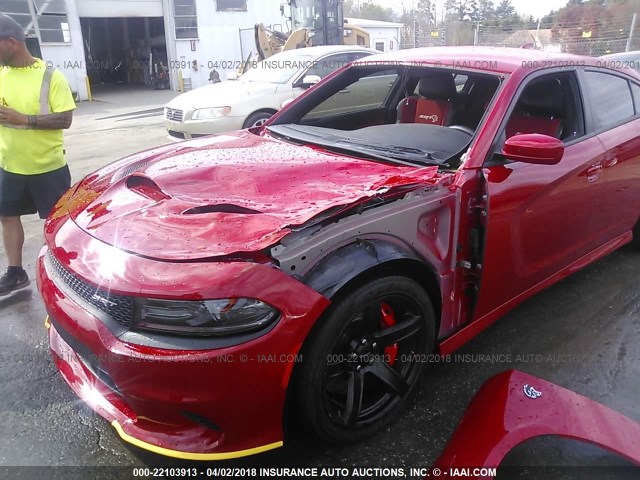 2C3CDXL99HH669318 - 2017 DODGE CHARGER SRT HELLCAT RED photo 6