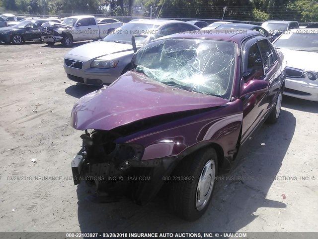 1NXBR18E3WZ011706 - 1998 TOYOTA COROLLA VE/CE/LE MAROON photo 2