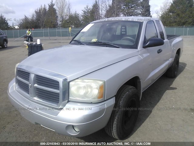 1D7HE42K36S655315 - 2006 DODGE DAKOTA SLT SILVER photo 2