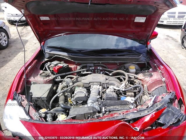 JF1ZNAA17D2713497 - 2013 TOYOTA SCION FR-S წითელი ფოტო 10