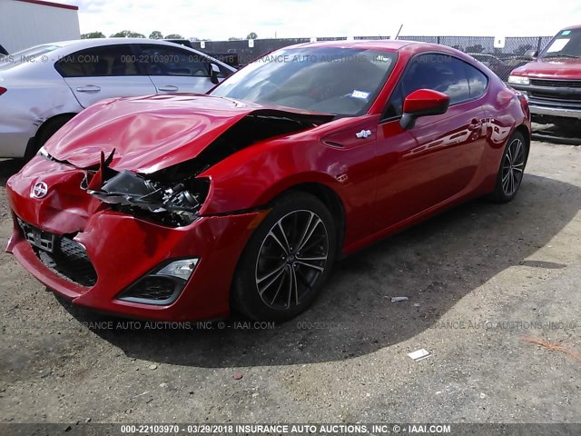 JF1ZNAA17D2713497 - 2013 TOYOTA SCION FR-S წითელი ფოტო 2