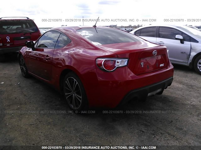 JF1ZNAA17D2713497 - 2013 TOYOTA SCION FR-S RED photo 3