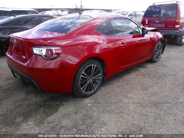 JF1ZNAA17D2713497 - 2013 TOYOTA SCION FR-S წითელი ფოტო 4