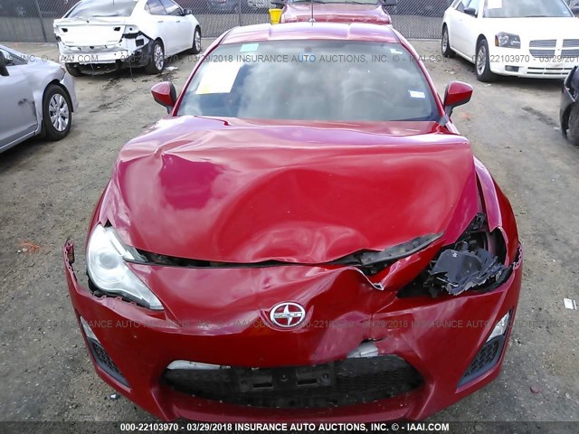 JF1ZNAA17D2713497 - 2013 TOYOTA SCION FR-S წითელი ფოტო 6