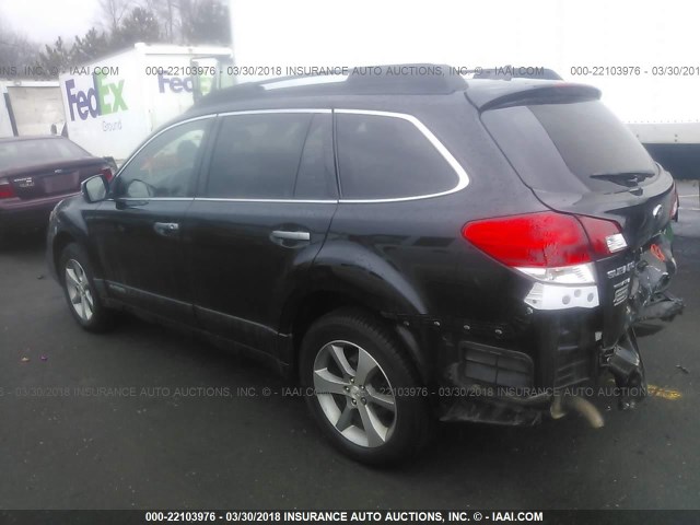 4S4BRBSC8D3256792 - 2013 SUBARU OUTBACK 2.5I LIMITED BLACK photo 3