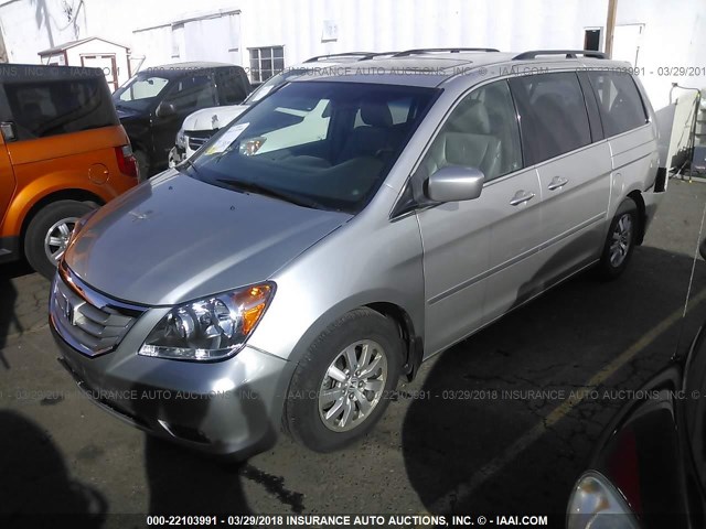 5FNRL38778B406016 - 2008 HONDA ODYSSEY EXL SILVER photo 2