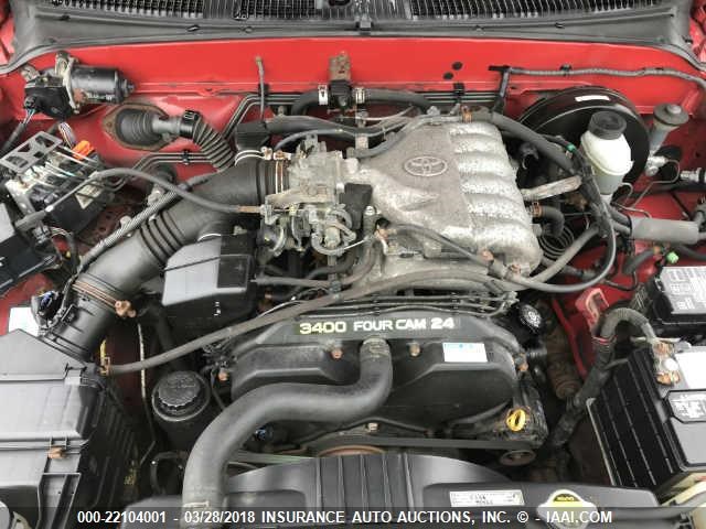 5TEWN72N82Z083810 - 2002 TOYOTA TACOMA XTRACAB RED photo 10