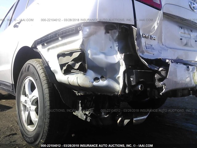 5NMSG13D77H065933 - 2007 HYUNDAI SANTA FE GLS SILVER photo 6