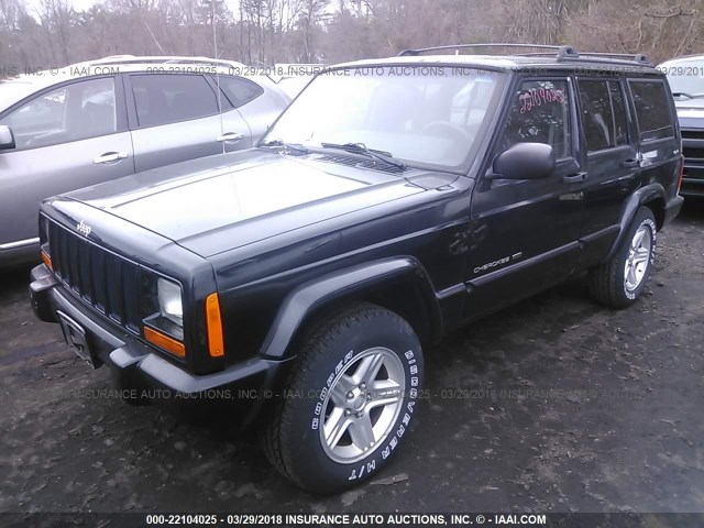 1J4FF58S51L613611 - 2001 JEEP CHEROKEE CLASSIC/LIMITED BLACK photo 2