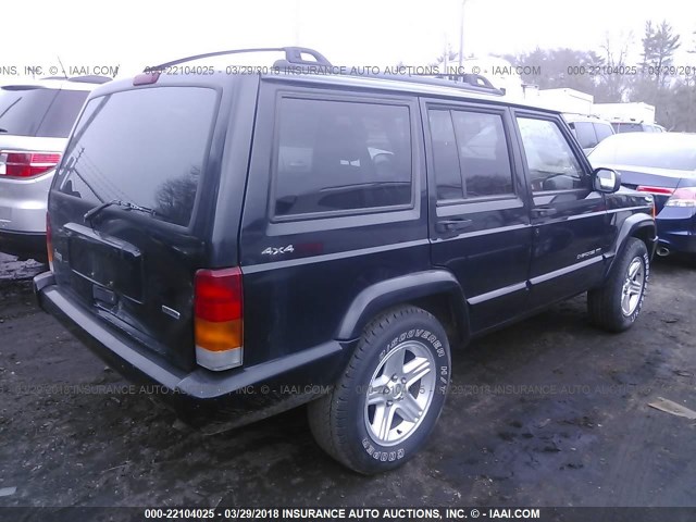 1J4FF58S51L613611 - 2001 JEEP CHEROKEE CLASSIC/LIMITED BLACK photo 4